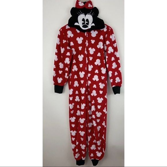 Disney Minnie Mouse Onesie Character Hood Pajamas - Picture 1 of 10